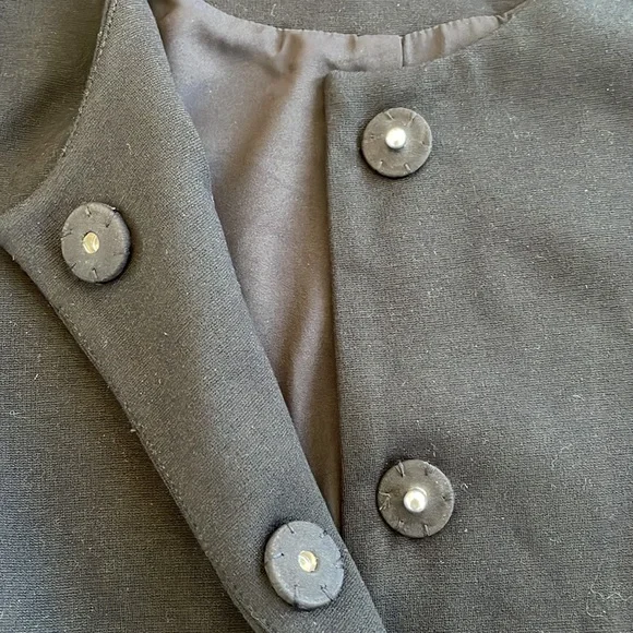 Kate Spade Jewel Button Ponte Jacket, Black, size 0 - Picture 7 of 10